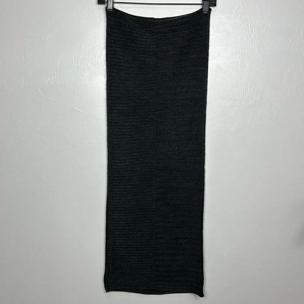 Timberland Black Ribbed Knit Scarf